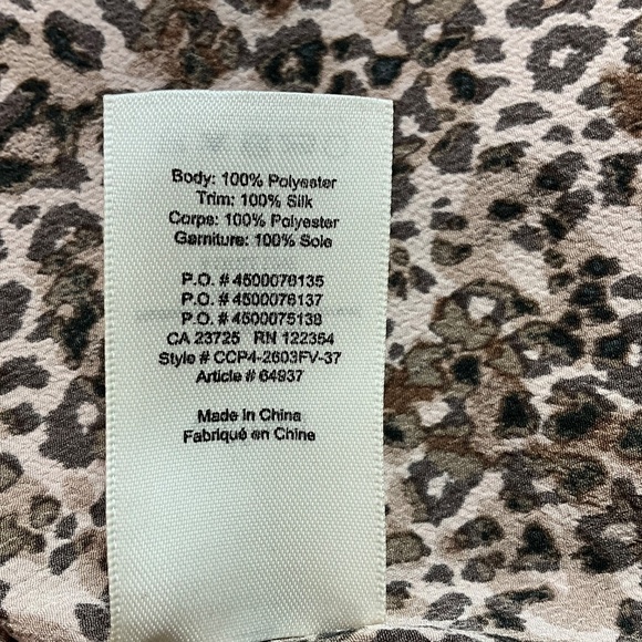 ARITZIA Wilfred Promener Off Shoulder Cropped Top Leopard Print US Sz S - Picture 9 of 10